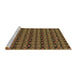 Sideview of Machine Washable Transitional Bakers Brown Rug, wshpat3487brn