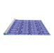 Sideview of Machine Washable Transitional Purple Mimosa Purple Rug, wshpat3488blu