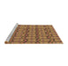 Sideview of Machine Washable Transitional Sienna Brown Rug, wshpat3488brn