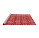 Sideview of Machine Washable Transitional Red Rug, wshpat3488rd