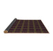 Thickness of Patterned Chocolate Brown Rug, pat349brn