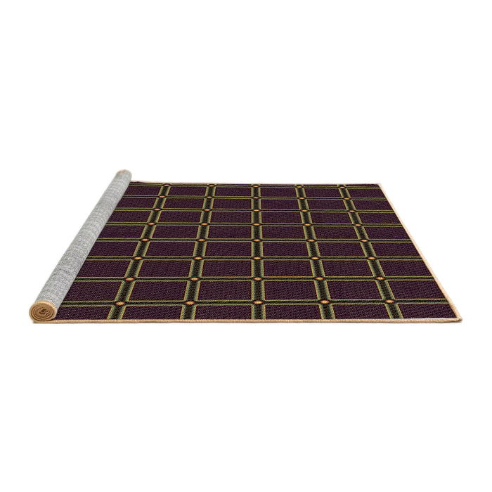 Sideview of Machine Washable Transitional Chocolate Brown Rug, wshpat349brn