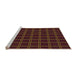 Sideview of Machine Washable Transitional Saddle Brown Rug, wshpat349org