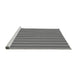 Sideview of Machine Washable Transitional Grey Gray Rug, wshpat3491gry