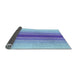 Thickness of Patterned Sky Blue Rug, pat3494lblu