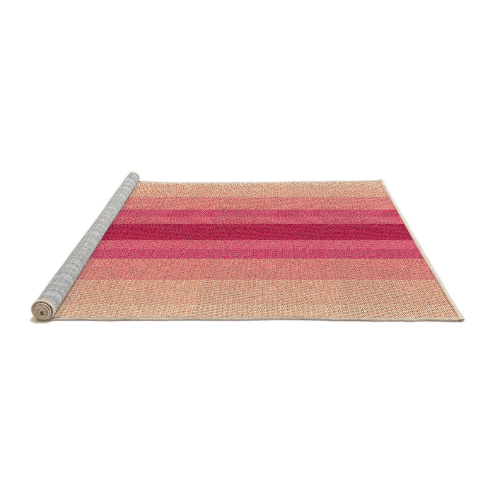 Sideview of Machine Washable Transitional Crimson Red Rug, wshpat3494org