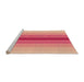 Sideview of Machine Washable Transitional Crimson Red Rug, wshpat3494org