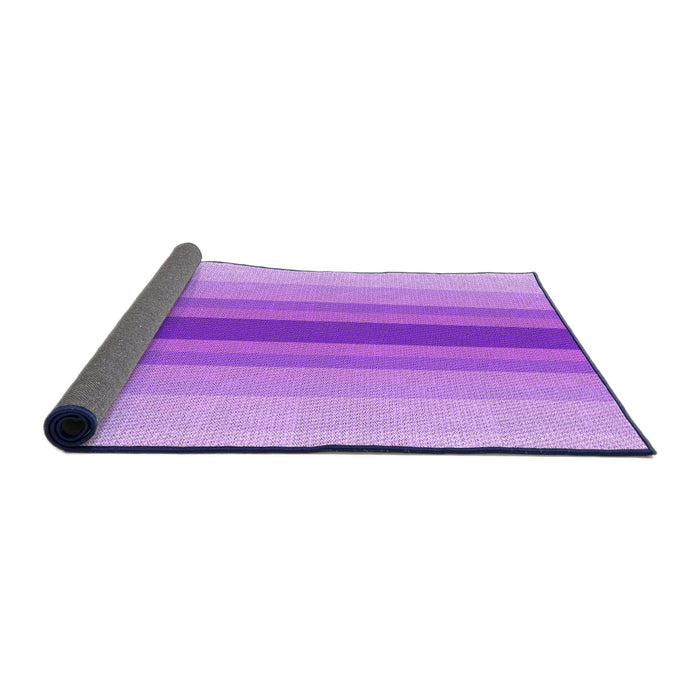 Thickness of Patterned Violet Purple Rug, pat3494pur