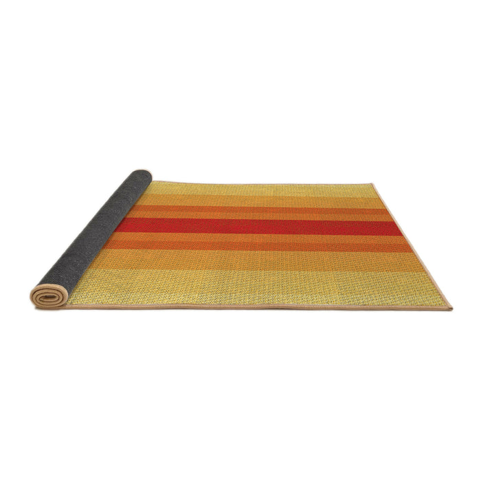 Thickness of Patterned Orange Red Orange Rug, pat3494yw