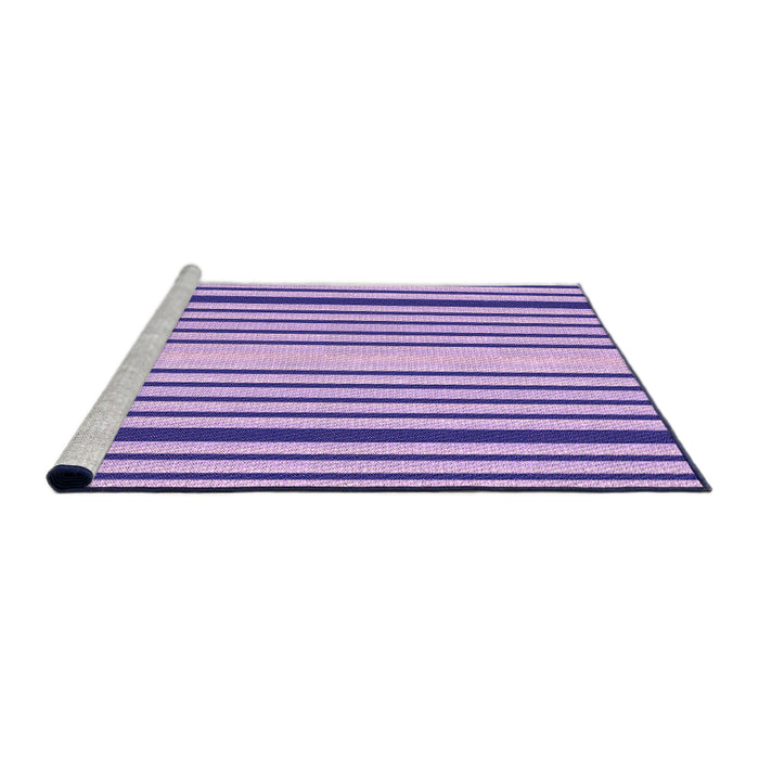 Sideview of Machine Washable Transitional Blossom Pink Rug, wshpat3495pur