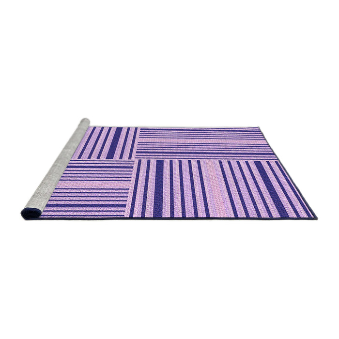 Sideview of Machine Washable Transitional Blossom Pink Rug, wshpat3496pur