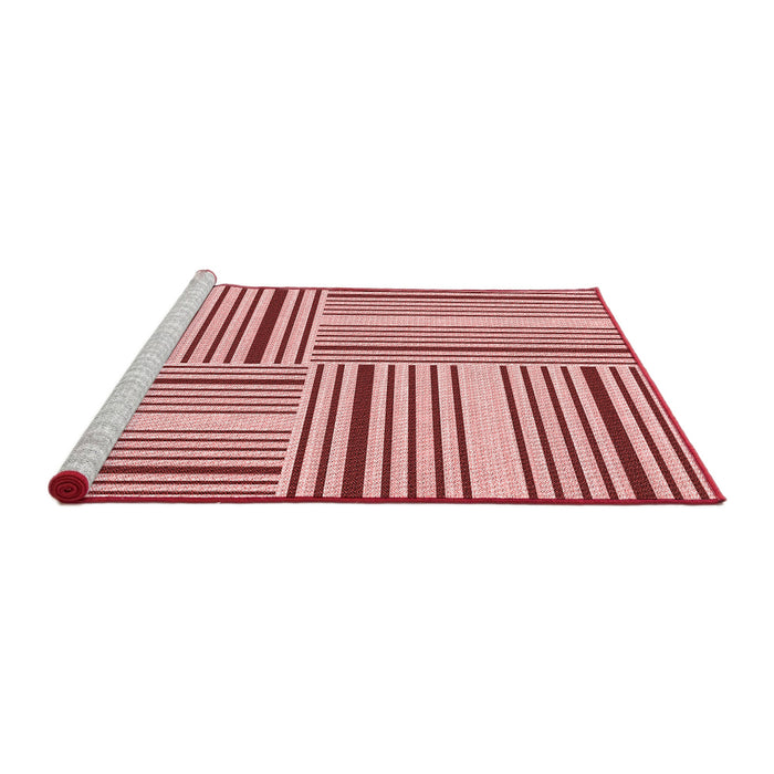 Sideview of Machine Washable Transitional Red Rug, wshpat3496rd
