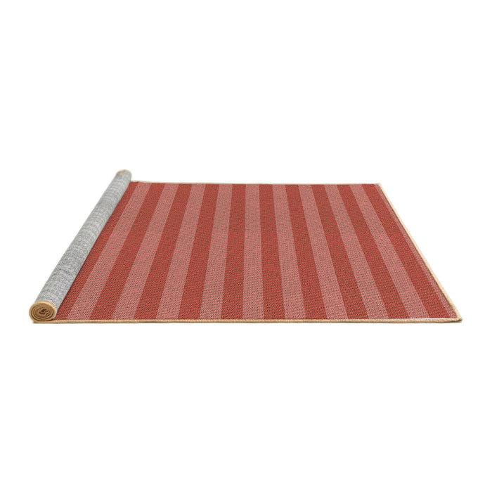 Sideview of Machine Washable Transitional Tomato Red Rug, wshpat3497brn