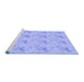 Sideview of Machine Washable Transitional Light Slate Blue Rug, wshpat3498blu