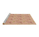 Sideview of Machine Washable Transitional Orange Rug, wshpat3498brn