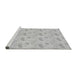 Sideview of Machine Washable Transitional Dark Gray Rug, wshpat3498gry