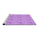 Sideview of Machine Washable Transitional Pastel Purple Pink Rug, wshpat3498pur