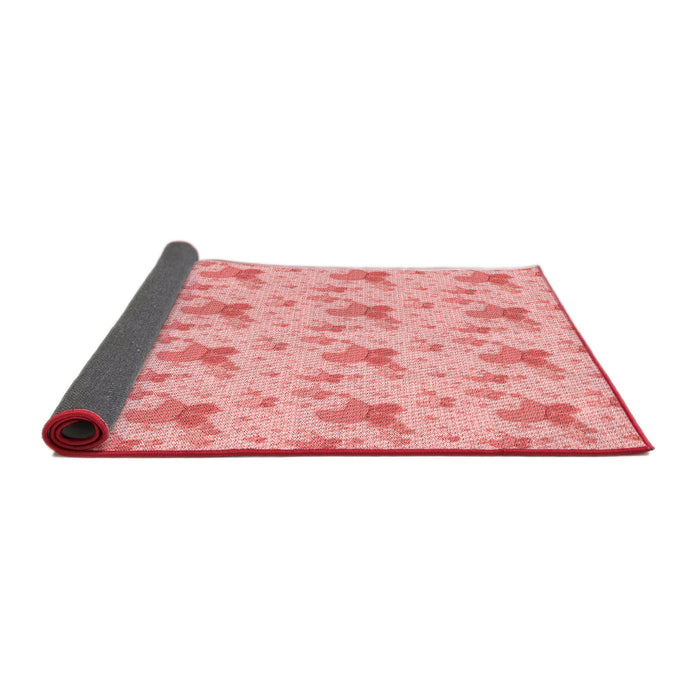 Thickness of Patterned Pink Rug, pat3499rd