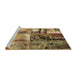 Machine Washable Transitional Saddle Brown Rug in a Bedroom, wshpat35brn