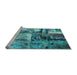 Machine Washable Transitional Turquoise Green Rug in a Bedroom, wshpat35lblu