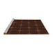 Sideview of Machine Washable Transitional Black Brown Rug, wshpat350brn