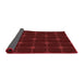 Thickness of Patterned Maroon Red Rug, pat350rd