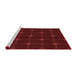 Sideview of Machine Washable Transitional Maroon Red Rug, wshpat350rd