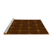 Sideview of Machine Washable Transitional Mahogany Brown Rug, wshpat350yw