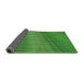 Thickness of Patterned Deep Emerald Green Rug, pat3501grn