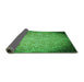 Thickness of Patterned Green Rug, pat3502grn