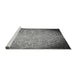 Sideview of Machine Washable Transitional Cloud Gray Rug, wshpat3502gry