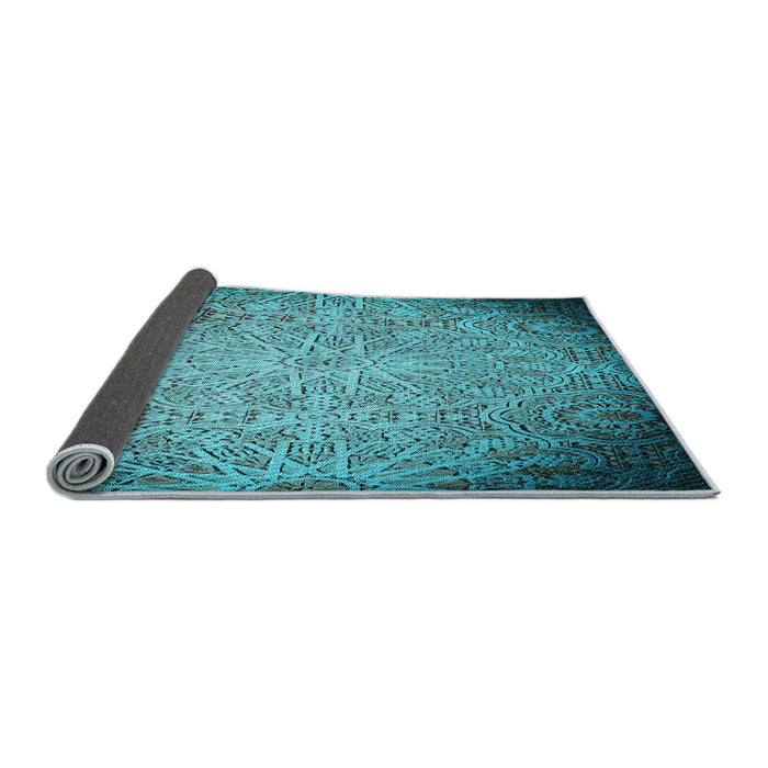 Thickness of Patterned Blue Rug, pat3502lblu