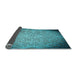 Thickness of Patterned Blue Rug, pat3502lblu