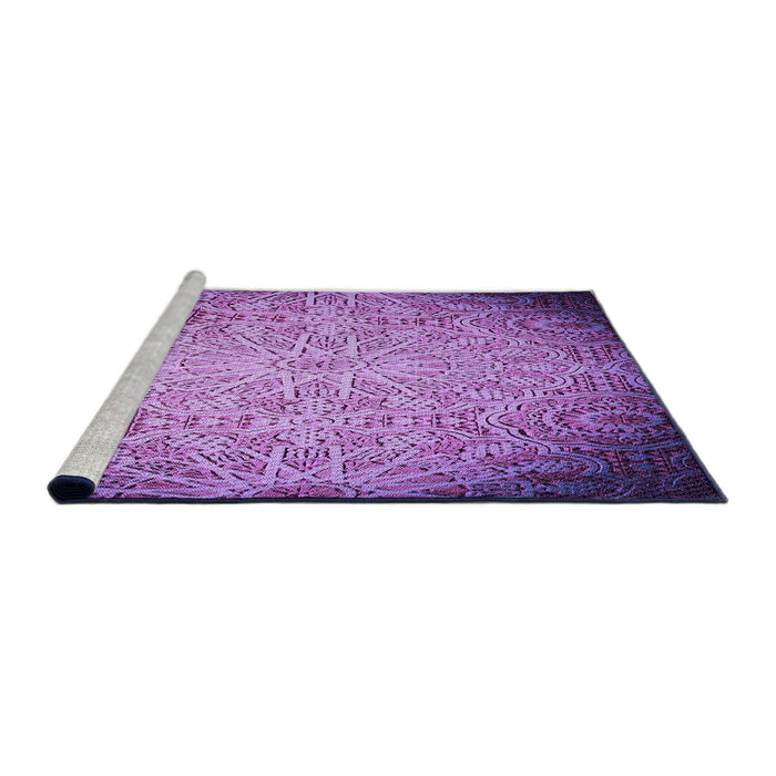 Sideview of Machine Washable Transitional Violet Purple Rug, wshpat3502pur