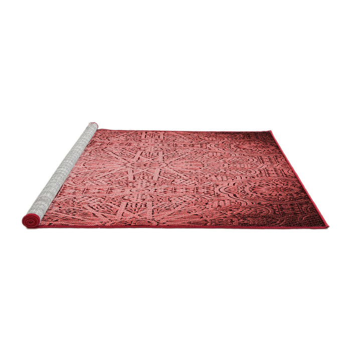 Sideview of Machine Washable Transitional Red Rug, wshpat3502rd