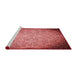 Sideview of Machine Washable Transitional Red Rug, wshpat3502rd