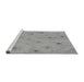 Sideview of Machine Washable Transitional Cloud Gray Rug, wshpat3503gry