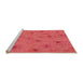 Sideview of Machine Washable Transitional Red Rug, wshpat3503org