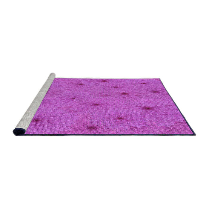 Sideview of Machine Washable Transitional Fuchsia Magenta Purple Rug, wshpat3503pur