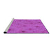 Sideview of Machine Washable Transitional Fuchsia Magenta Purple Rug, wshpat3503pur