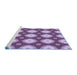 Sideview of Machine Washable Transitional Bright Lilac Purple Rug, wshpat3505blu