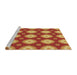 Sideview of Machine Washable Transitional Red Rug, wshpat3505brn