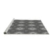 Sideview of Machine Washable Transitional Grey Gray Rug, wshpat3505gry