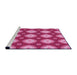 Sideview of Machine Washable Transitional Raspberry Red Rug, wshpat3505pur