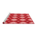 Sideview of Machine Washable Transitional Red Rug, wshpat3505rd