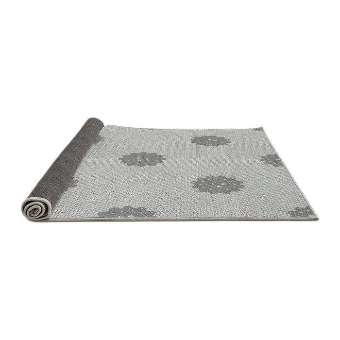 Thickness of Patterned Gunmetal Gray Rug, pat3506gry