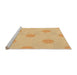 Sideview of Machine Washable Transitional Orange Rug, wshpat3506org