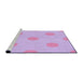 Sideview of Machine Washable Transitional Purple Rug, wshpat3506pur