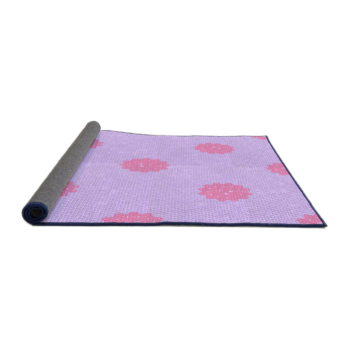 Thickness of Patterned Purple Rug, pat3506pur
