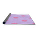 Thickness of Patterned Purple Rug, pat3506pur